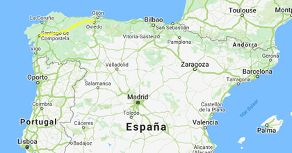 Mapa del Camino Primitivo